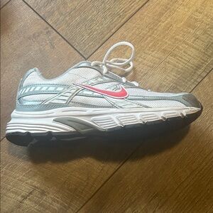 Nike White and Pink Running Shoe